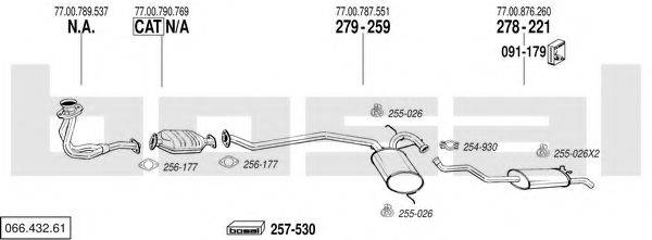 BOSAL 06643261 Система випуску ОГ