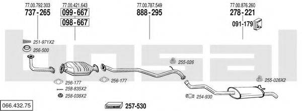 BOSAL 06643275 Система випуску ОГ