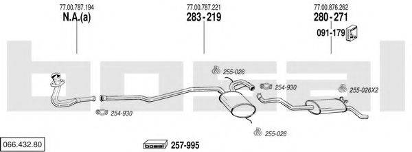 BOSAL 06643280 Система випуску ОГ