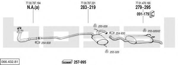 BOSAL 06643281 Система випуску ОГ