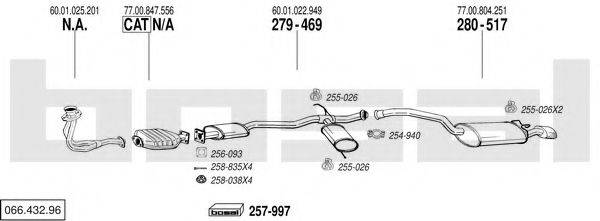 BOSAL 06643296 Система випуску ОГ