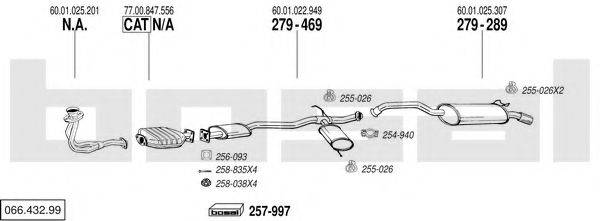 BOSAL 06643299 Система випуску ОГ