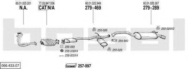 BOSAL 06643307 Система випуску ОГ