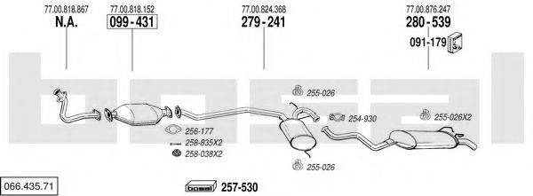 BOSAL 06643571 Система випуску ОГ