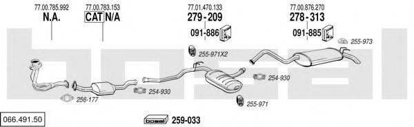 BOSAL 06649150 Система випуску ОГ