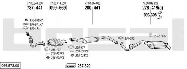 BOSAL 06657300 Система випуску ОГ