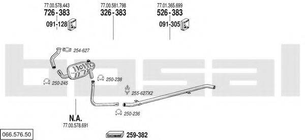 BOSAL 06657650 Система випуску ОГ