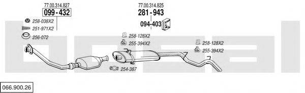 BOSAL 06690026 Система випуску ОГ