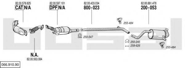 BOSAL 06691090 Система випуску ОГ