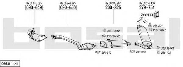 BOSAL 06691141 Система випуску ОГ