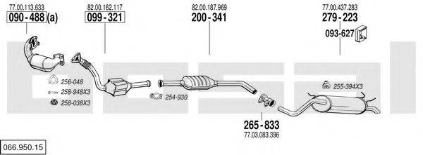 BOSAL 06695015 Система випуску ОГ