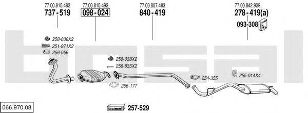 BOSAL 06697008 Система випуску ОГ