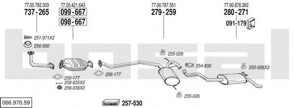 BOSAL 06697059 Система випуску ОГ