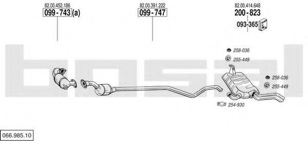 BOSAL 06698510 Система випуску ОГ