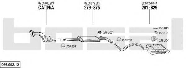 BOSAL 06699212 Система випуску ОГ