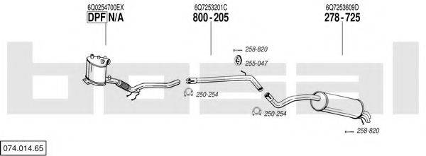 BOSAL 07401465 Система випуску ОГ