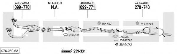 BOSAL 07605062 Система випуску ОГ