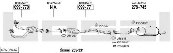 BOSAL 07605067 Система випуску ОГ