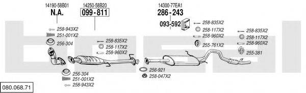 BOSAL 08006871 Система випуску ОГ