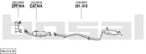 BOSAL 08401335 Система випуску ОГ