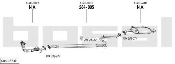 BOSAL 08405751 Система випуску ОГ