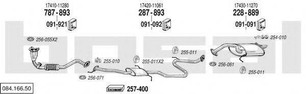 BOSAL 08416650 Система випуску ОГ