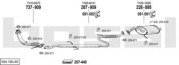 BOSAL 08418060 Система випуску ОГ