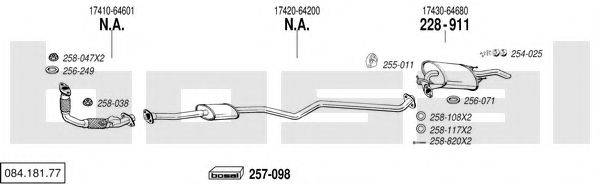 BOSAL 08418177 Система випуску ОГ