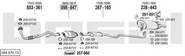 BOSAL 08497013 Система випуску ОГ