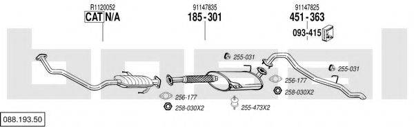 BOSAL 08819350 Система випуску ОГ