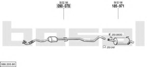 BOSAL 08820380 Система випуску ОГ