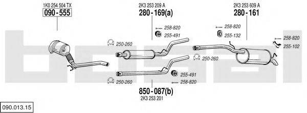 BOSAL 09001315 Система випуску ОГ