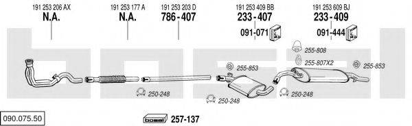 BOSAL 09007550 Система випуску ОГ