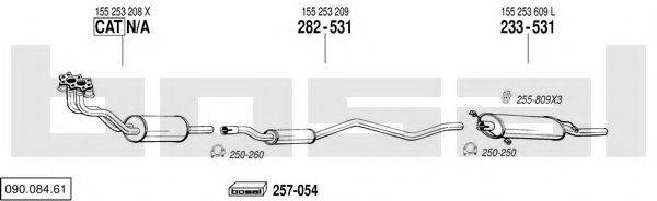 BOSAL 09008461 Система випуску ОГ