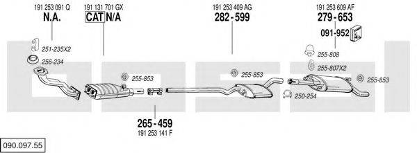 BOSAL 09009755 Система випуску ОГ