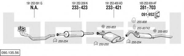 BOSAL 09013556 Система випуску ОГ