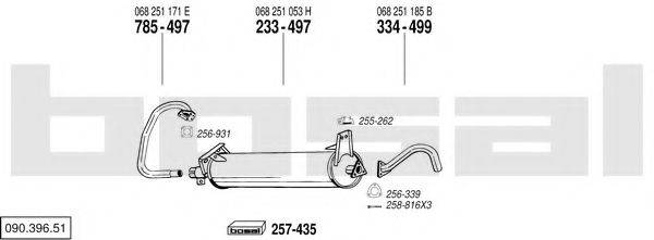 BOSAL 09039651 Система випуску ОГ