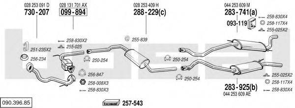 BOSAL 09039685 Система випуску ОГ