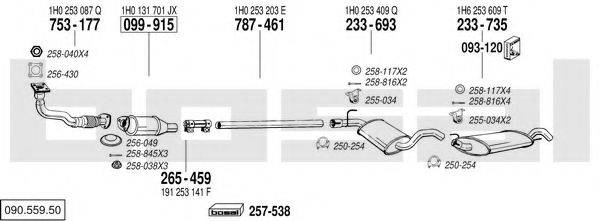 BOSAL 09055950 Система випуску ОГ