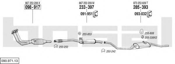 BOSAL 09097113 Система випуску ОГ