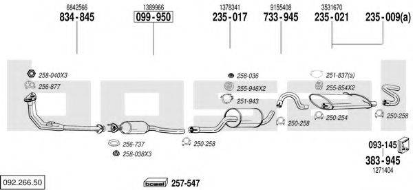 BOSAL 09226650 Система випуску ОГ