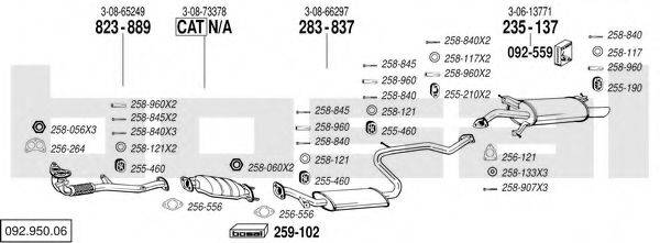 BOSAL 09295006 Система випуску ОГ