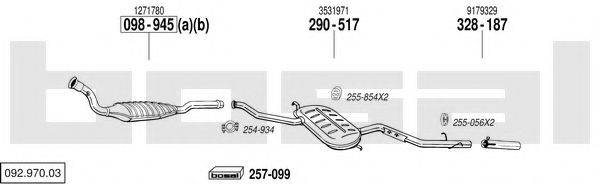 BOSAL 09297003 Система випуску ОГ