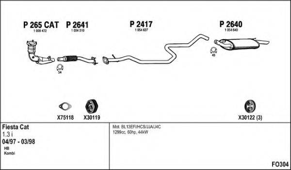 FENNO FO304 Система випуску ОГ