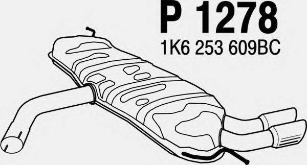 FENNO P1278 Глушник вихлопних газів кінцевий