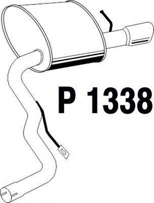 FENNO P1338 Глушник вихлопних газів кінцевий