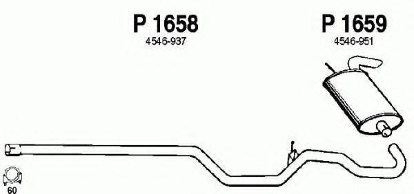 FENNO P1658 Труба вихлопного газу