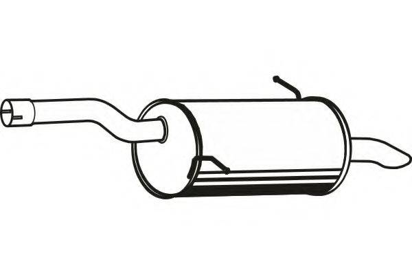 FENNO P1734 Глушник вихлопних газів кінцевий