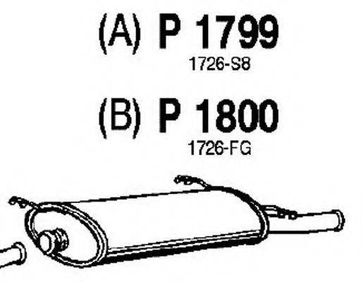 FENNO P1800 Глушник вихлопних газів кінцевий