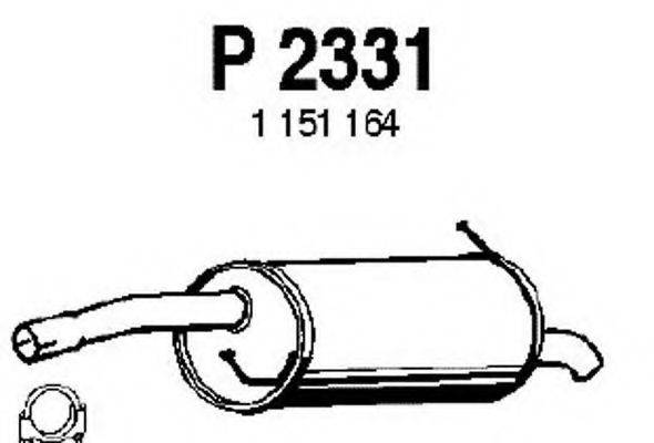 FENNO P2331 Глушник вихлопних газів кінцевий